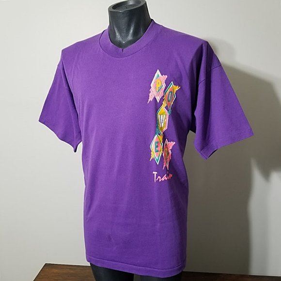 Vintage 90s Fitness Bodybuilding Workout Tee Shirt 2XL POWER TRAIN T-Shirt - Picture 4 of 6